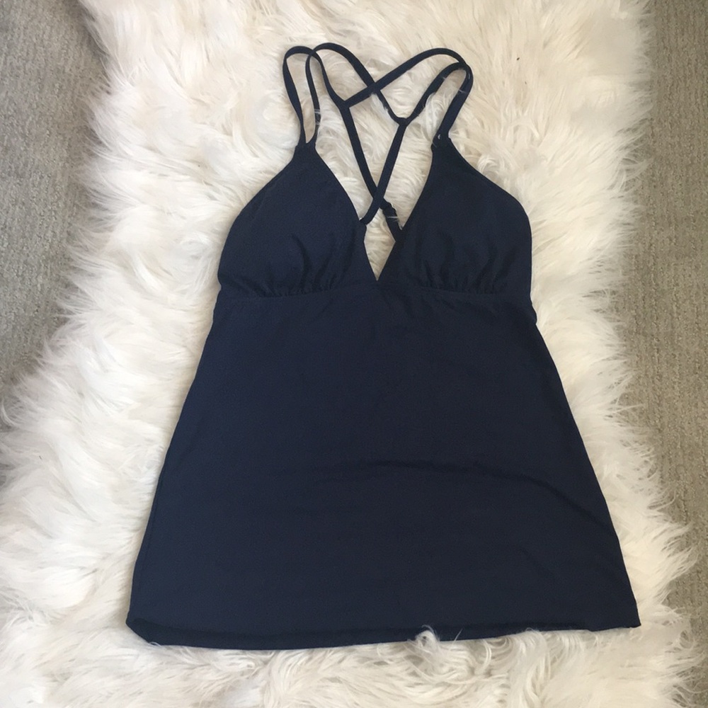 J Crew tankini top sz small tall Navy